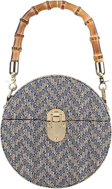 Fawziya Clutches Straw Bamboo Purse Handles Evening Bags | Amazon (US)