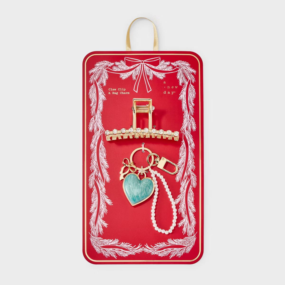 Claw Hair Clip and Bag Charm Pearls - A New Day™ Gold | Target