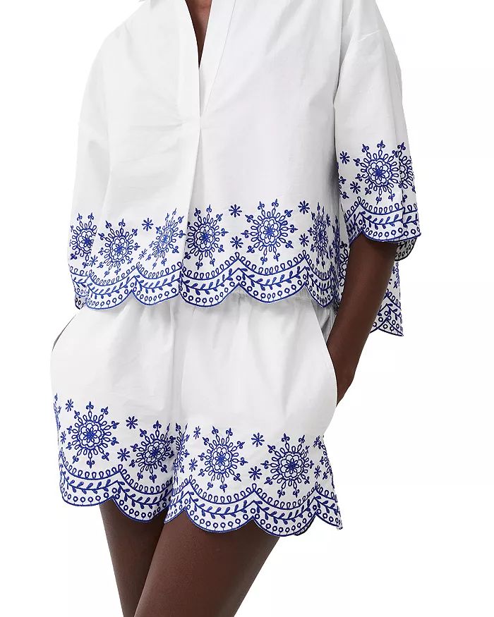 FRENCH CONNECTION Alissa Cotton Embroidered Shorts Back to results -  Women - Bloomingdale's | Bloomingdale's (US)