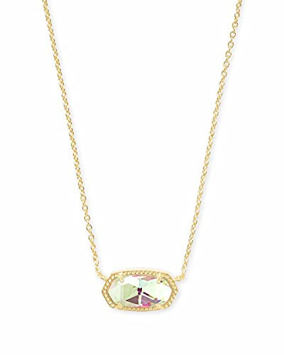 Kendra Scott Elisa Pendant Necklace for Women, Fashion Jewelry, 14k Gold-Plated, Dichroic Glass | Amazon (US)