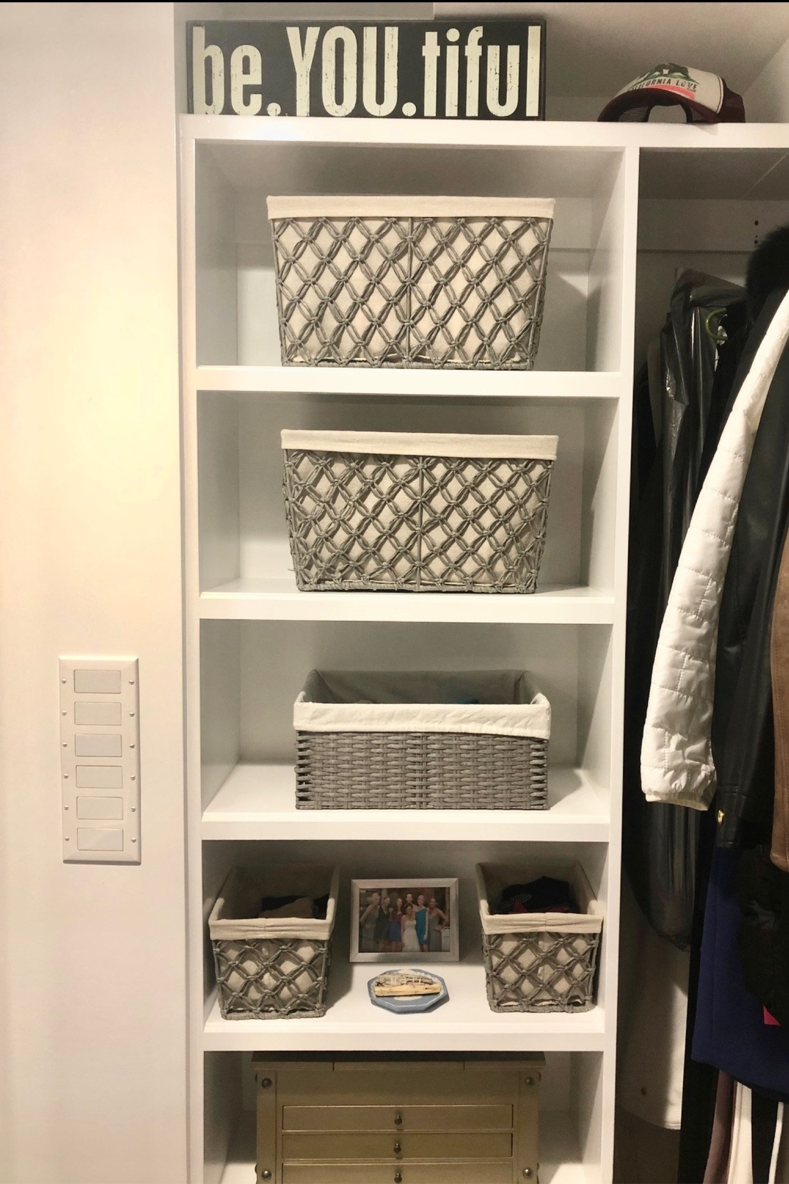When thinking about closet organization, we always select bins and baskets that are lined. This keeps the look, feel and functionality of a woven basket, but the lining keeps your items safe from snagging or pulling.

#LTKhome #LTKfamily #LTKstyletip