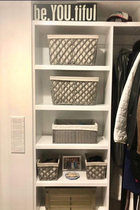 When thinking about closet organization, we always select bins and baskets that are lined. This keeps the look, feel and functionality of a woven basket, but the lining keeps your items safe from snagging or pulling.

#LTKhome #LTKfamily #LTKstyletip