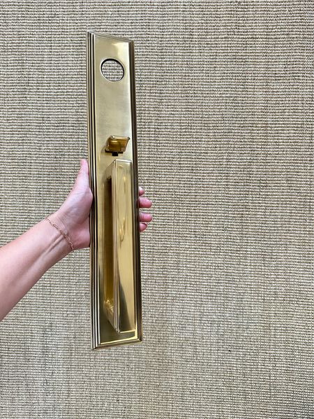 I’ve got some good entry set door hardware reviews on the blog today! This is the Emtek one we have on our patio French doors- in antique brass. 

#LTKhome
