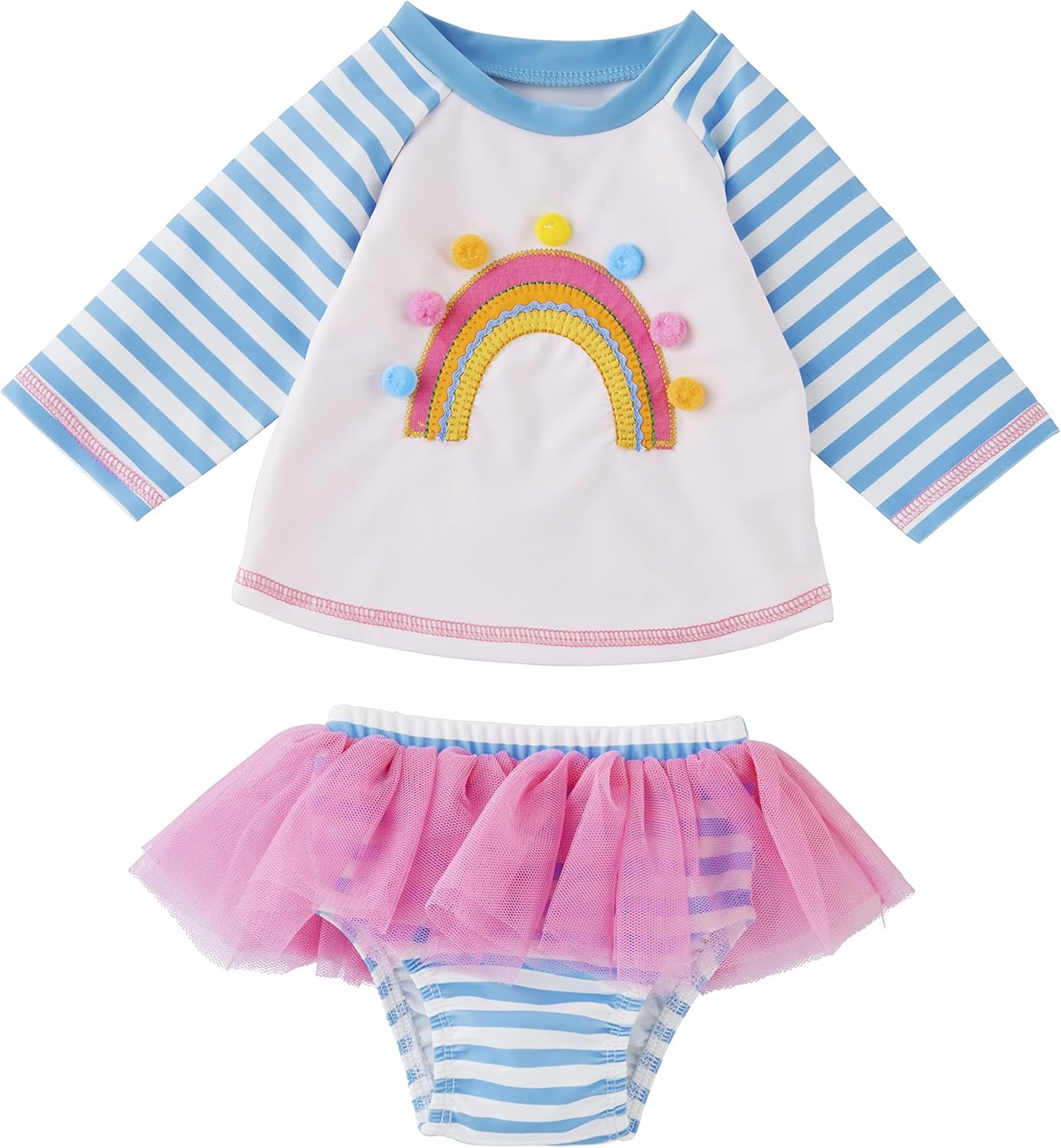 Mud Pie Girls Rash Guard Set, Rainbow | Amazon (US)