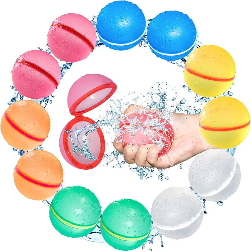 SOPPYCID Water-Balloons, Summer-Pool-Beach-Toys, Quick Fill Magnetic-Splash-Balls Silicone Latex-... | Amazon (US)