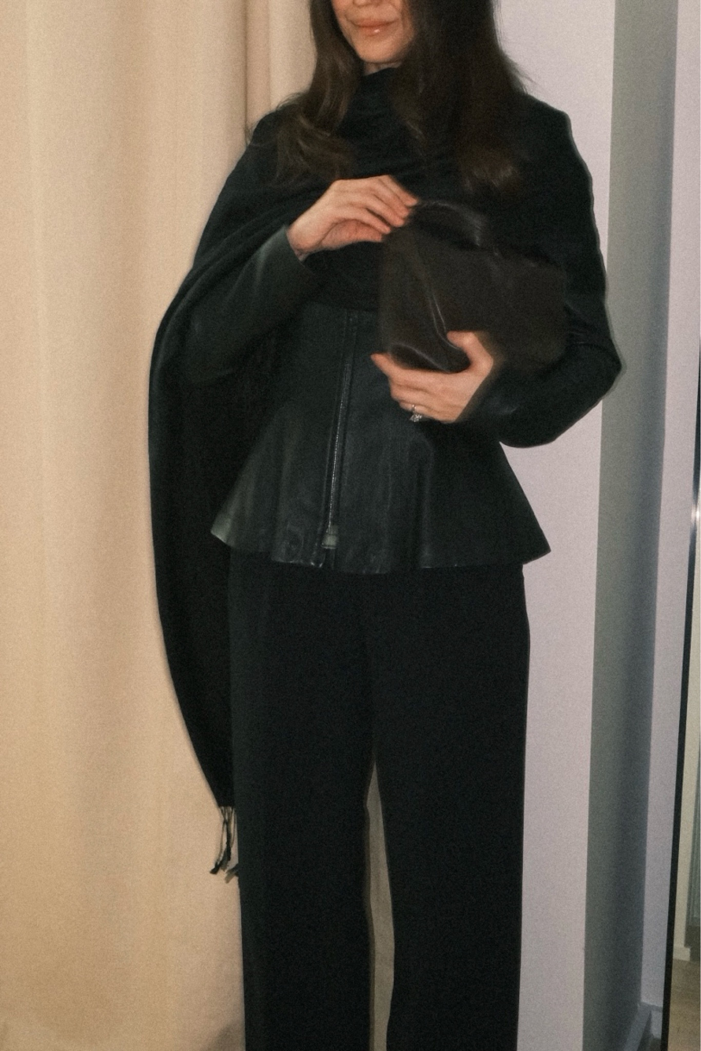 Leather peplum top #leatherjacket #springoutfit #datnightoutfit 

#LTKSpring #LTKSaleAlert #LTKStyleTip