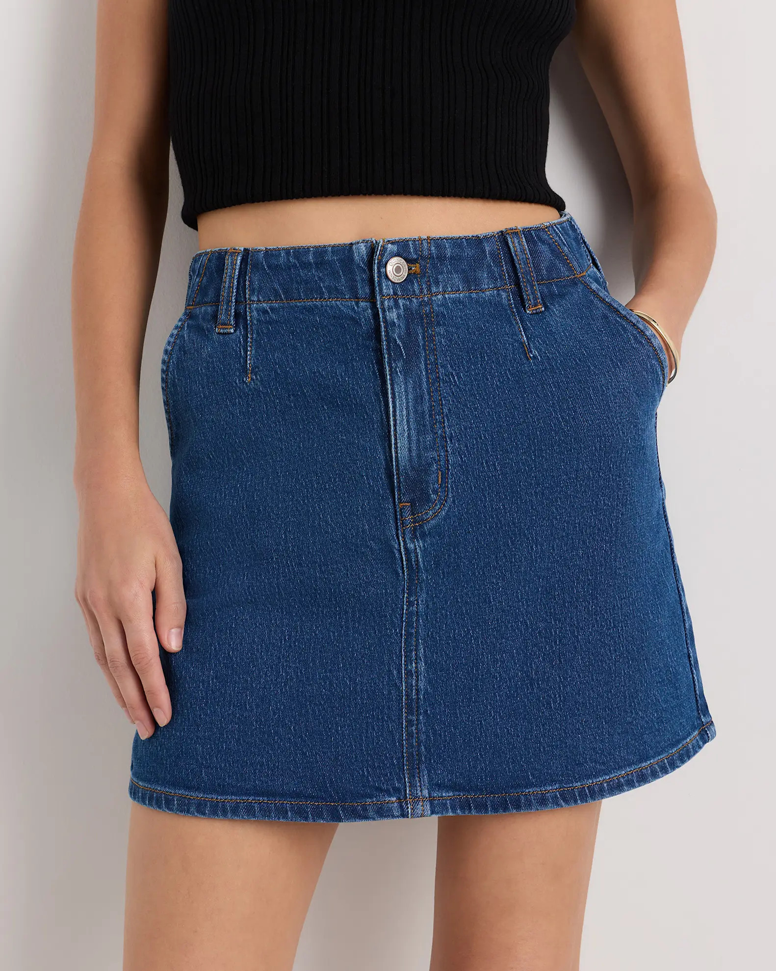 Stretch Denim Mini Skirt | Quince