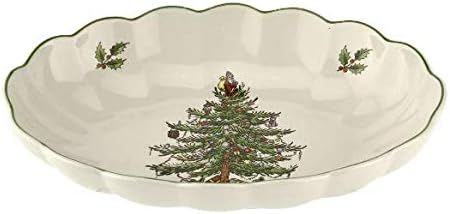Spode Christmas Tree Fluted Oval Server 8.5" | Amazon (US)
