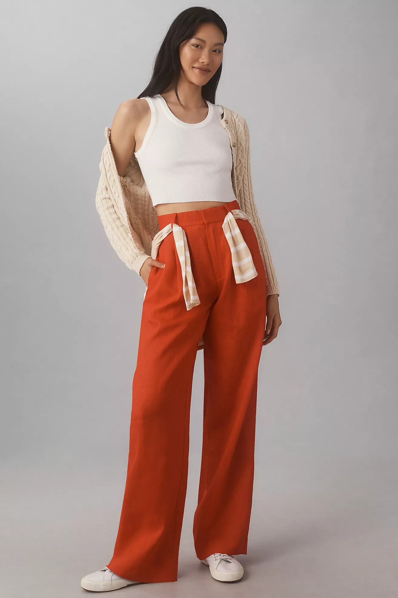 Ronny Kobo Linen Krew Pants | Anthropologie (US)