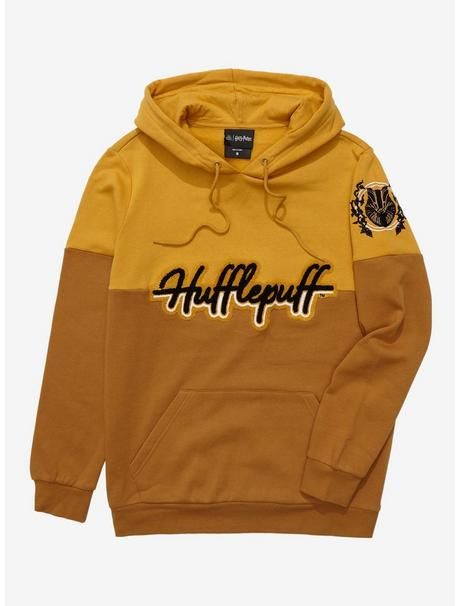 Harry Potter Hufflepuff Crest Panel Hoodie - BoxLunch Exclusive | BoxLunch