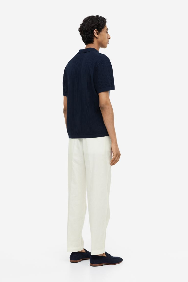 Regular Fit Linen-blend Pants - White - Men | H&M US | H&M (US + CA)