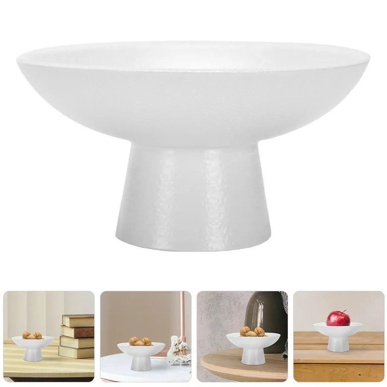 IMIKEYA White Ceramic Footed Bowl Decorative 1Pcs 4.7In Diameter | Walmart (US)