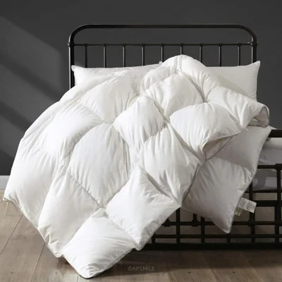 All Season Goose Feather Down Duvet Insert Fluffy Warmth Breathable Bed Comforter | Wayfair North America