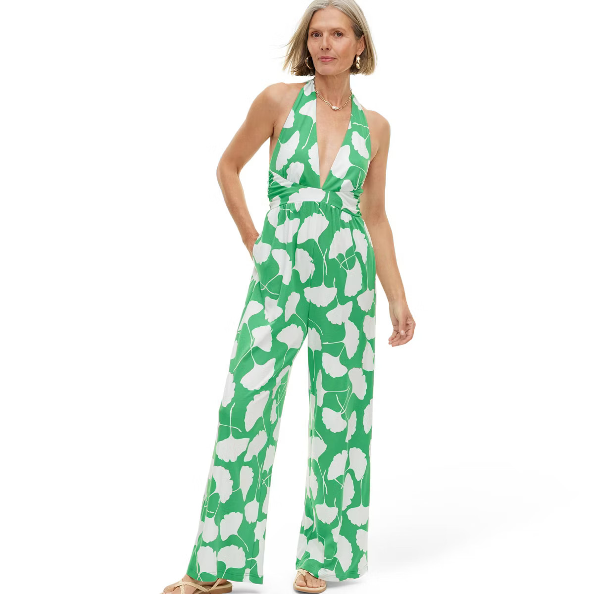 Women's Halter Ginkgo Green Jumpsuit - DVF for Target | Target