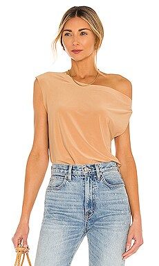 Norma Kamali Drop Shoulder Top in Nude from Revolve.com | Revolve Clothing (Global)