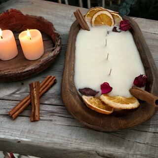 Handcarved Dough Bowls From Kenya Wood Dough Bowl Farmhouse Candles | Michaels Stores