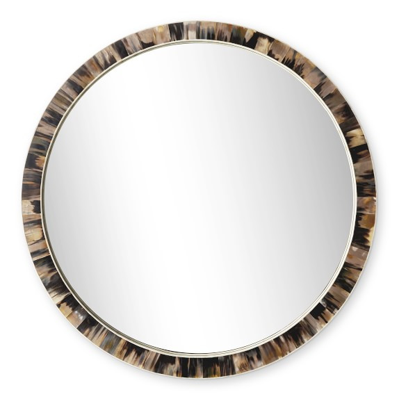 Horn and Bone Round Mirror | Williams-Sonoma