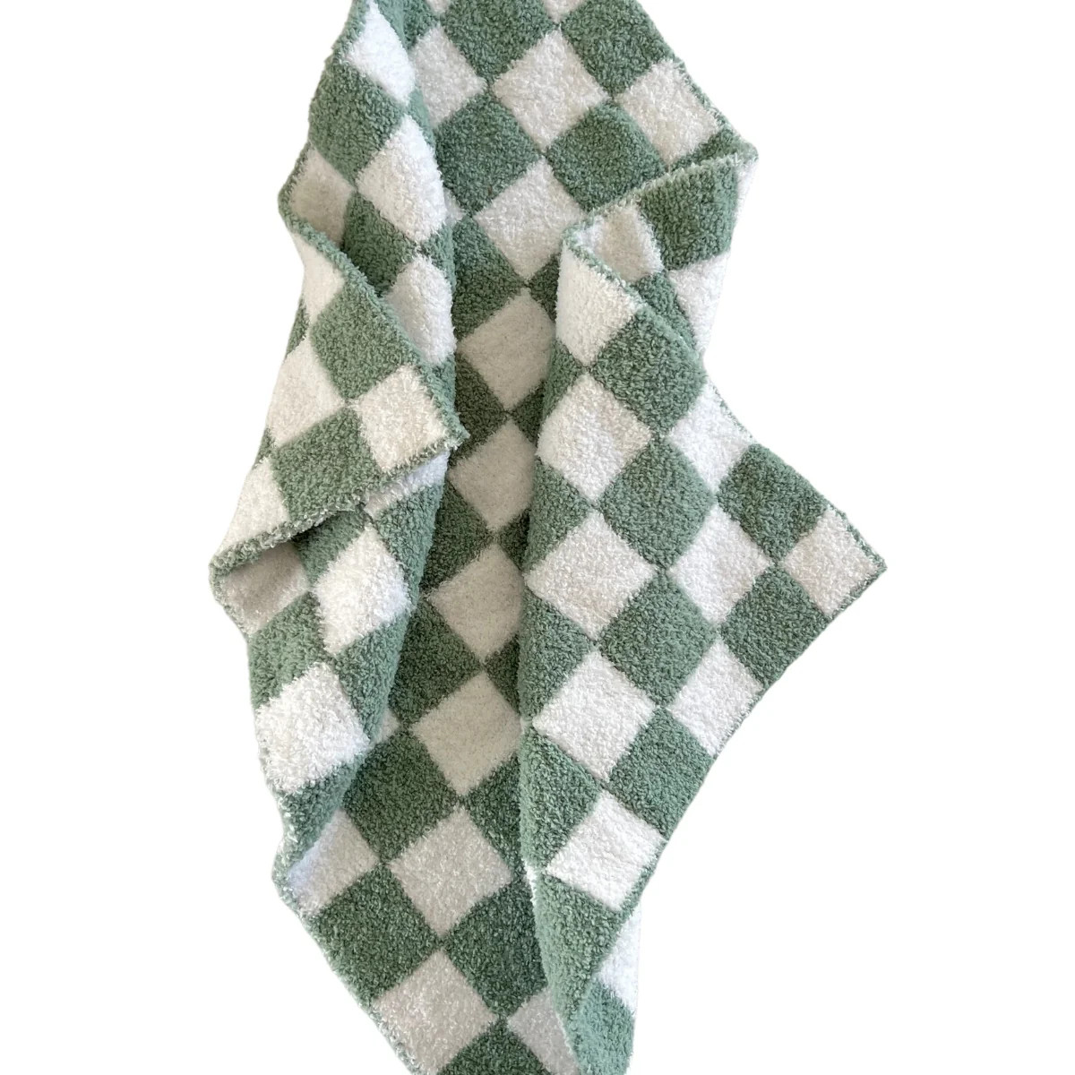 Phufy® Bliss Checkerboard Mini Blanket, Sage | SpearmintLOVE