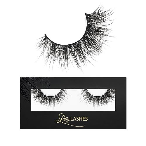 Lilly Lashes Milan 3D Mink Lashes, Mink Eyelashes, The Original Lilly Lash For Wispy & Natural Look, Reusable Eyelashes up to 25x, Fluffy Lashes, Strip Lashes, Lash Glue not Included | Amazon (US)