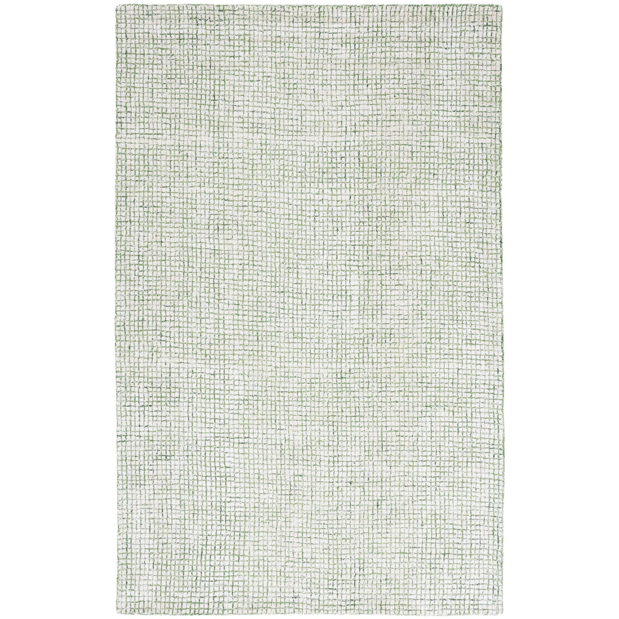 Rowe Handmade Tufted Ivory/Green Rug | Joss & Main