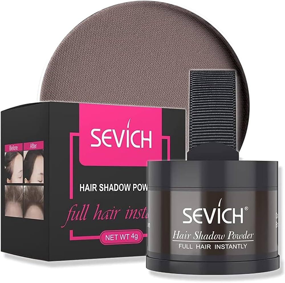 Instantly Hairline Shadow - SEVICH Hairline Powder, Quick Cover Grey Hair Root Concealer, Eyebrow... | Amazon (US)