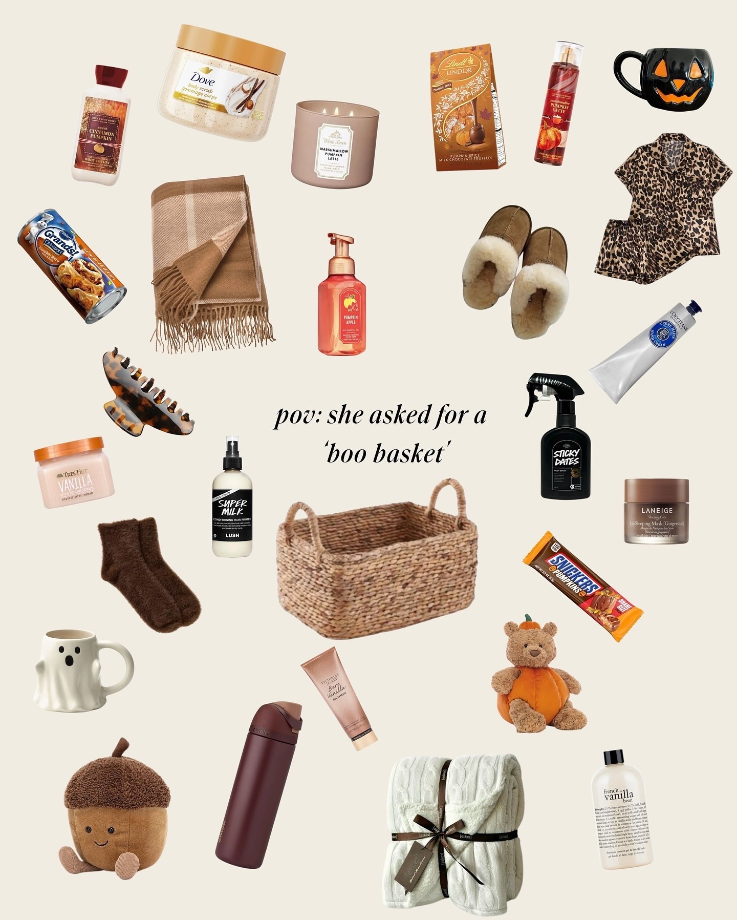 Send this to your boyfriend⭐️🖤🍁🍂

Making it super easy to assemble your own boo basket to give to your friends, family, girlfriend/boyfriend⭐️🖤

I’ve heard all your feedback and lots asked for slippers and blankets to be included :))

#boobasket #boobasketideas #boobasketseason #boobasketinspo #fallaesthetic #autumnaesthetic #giftsforher #basketinspo #burrbasket #burrbasketideas
