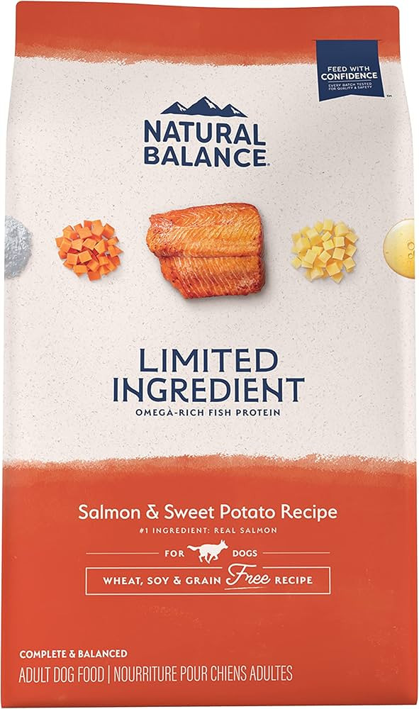 Natural Balance Limited Ingredient Adult Grain-Free Dry Dog Food, Salmon & Sweet Potato Recipe, 4... | Amazon (US)