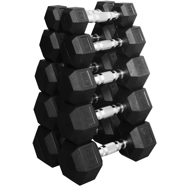 BalanceFrom 150 LB Dumbbell Set, Pair of 5, 10, 15, 20, 25 LBs, Multiple Packages | Walmart (US)