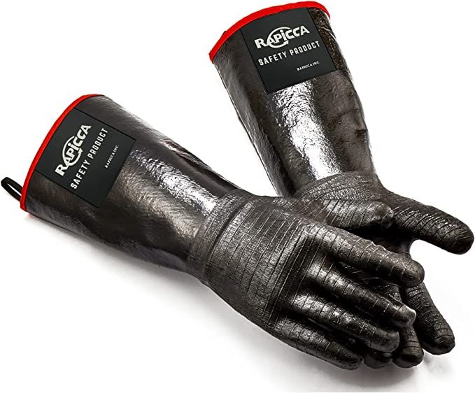 RAPICCA BBQ Gloves,14IN 932℉ Heat Resistant For Grill/Smoker/Cooking/Pit/Barbecue,Textured Palm... | Amazon (US)