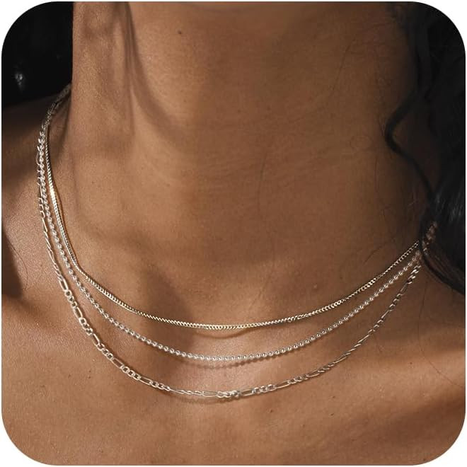 Herringbone Necklace for Women,Dainty Gold Necklace,14k Gold Plated Snake,Gold Chain Choker Neckl... | Amazon (US)