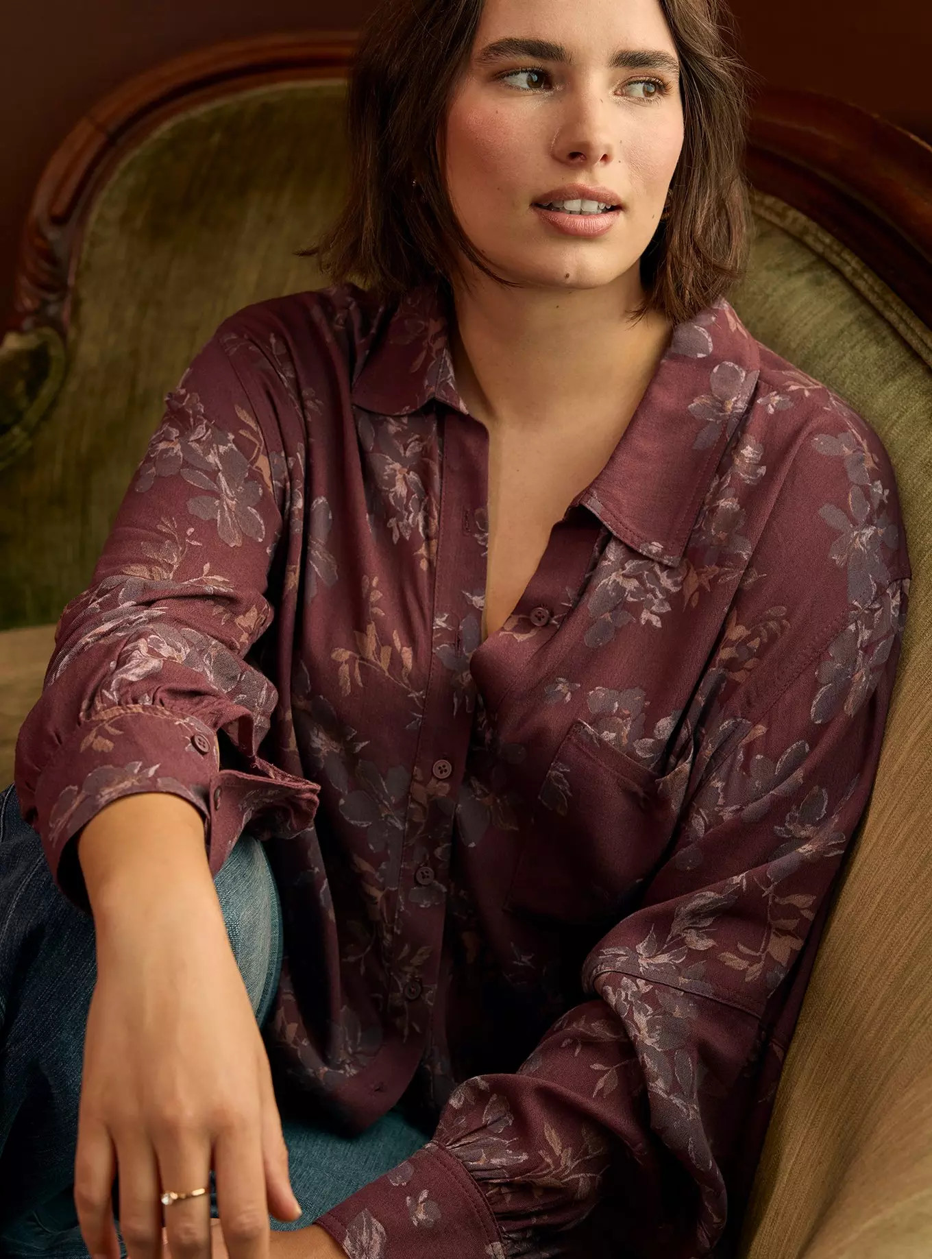 Festi Button-Up Cotton Shirt | Torrid (US & Canada)