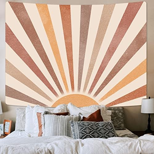 Rexful Sun Tapestry, Vintage Boho Tapestry Wall Hanging Aesthetic Rainbow Abstract Tapestries for... | Amazon (US)