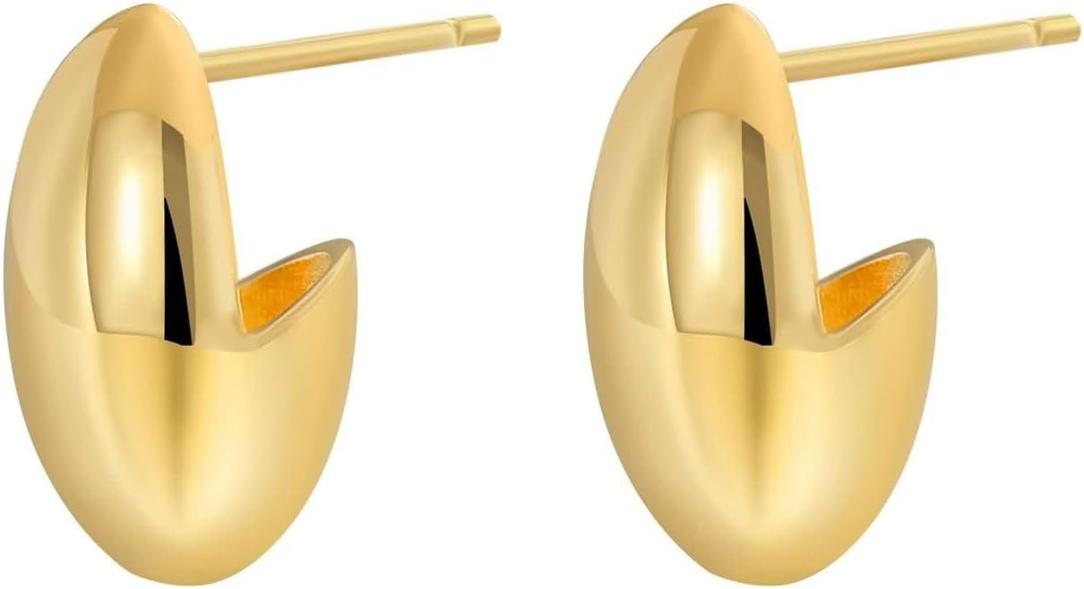 Tragus Stud Earrings for Women, Cartilage Earrings Silver/Gold Irregular Piercing Jewelry for Fri... | Amazon (US)