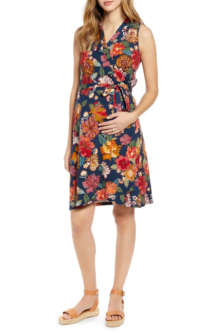 Print Maternity Wrap Dress | Nordstrom