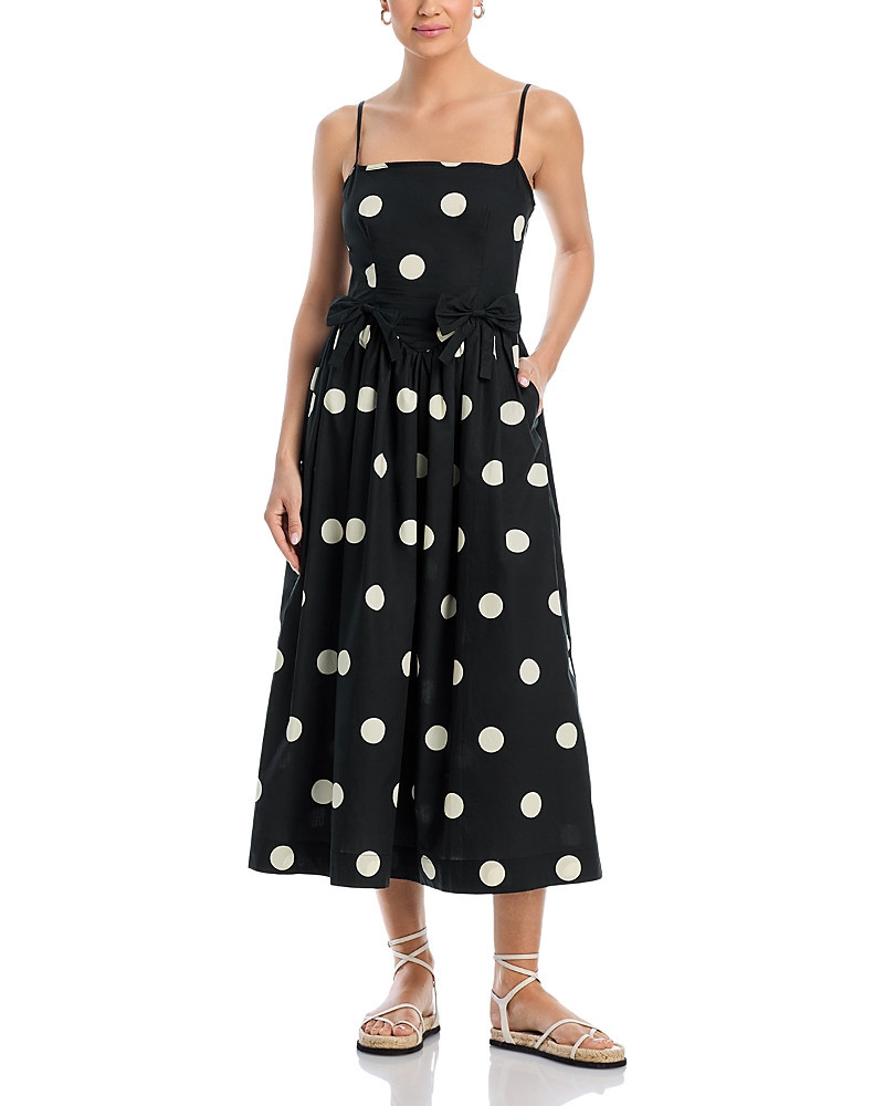 Ciao Lucia Neroni Polka Dot Midi Dress with Bows | Bloomingdale's (US)
