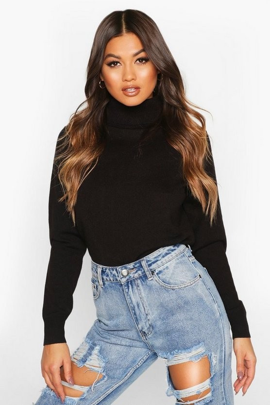 Roll Neck Knitted Jumper | Boohoo.com (US & CA)
