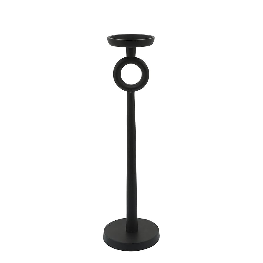 Sagebrook Home 17" H Metal Candle Holder, Black | Amazon (US)
