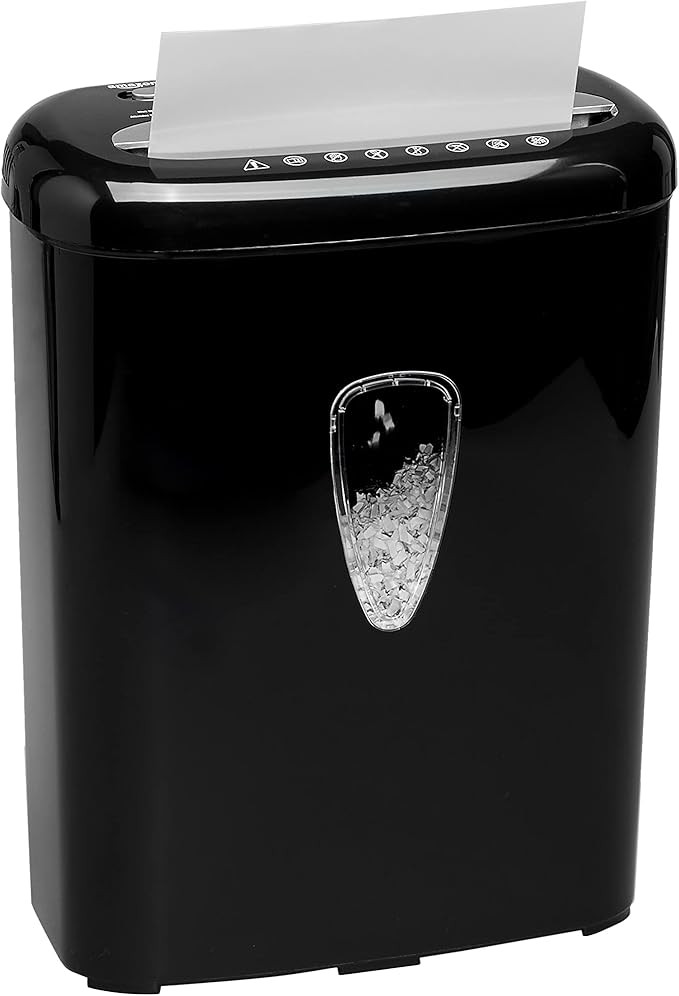 Amazon Basics 6 Sheet High Security Micro Cut Paper and Credit Card Home Office Shredder, Black | Amazon (US)