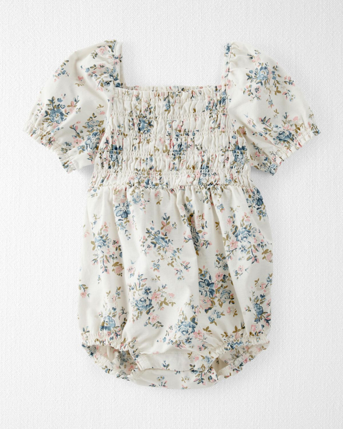 Baby Floral-Print Linen Bubble Made with Organic Cotton | Carter's Inc