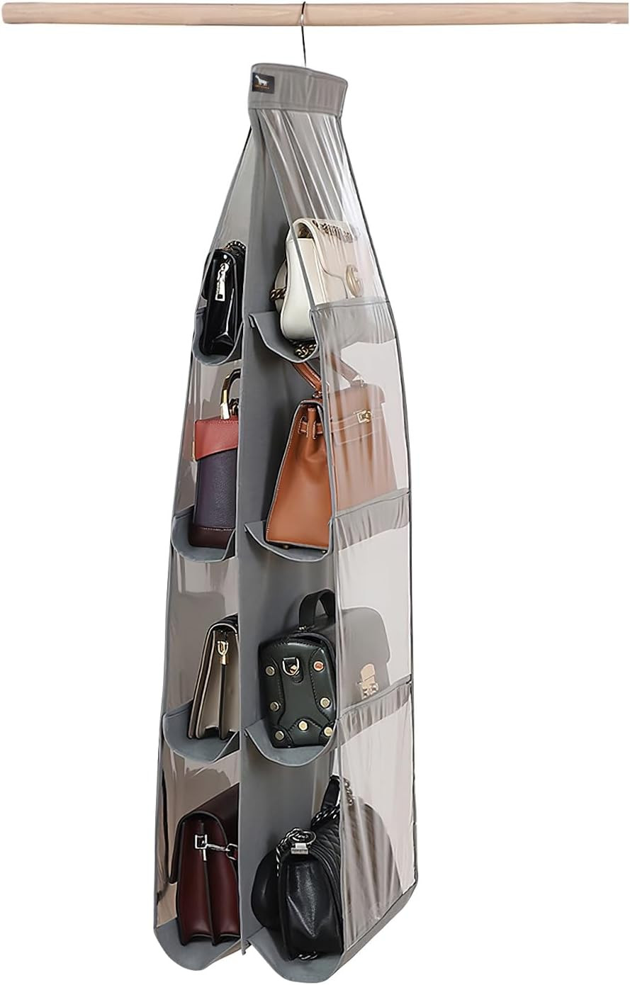 purse organizer, NEW improved Larger, purse organizer for closet, Heavy Duty Hooks, purse storage... | Amazon (US)