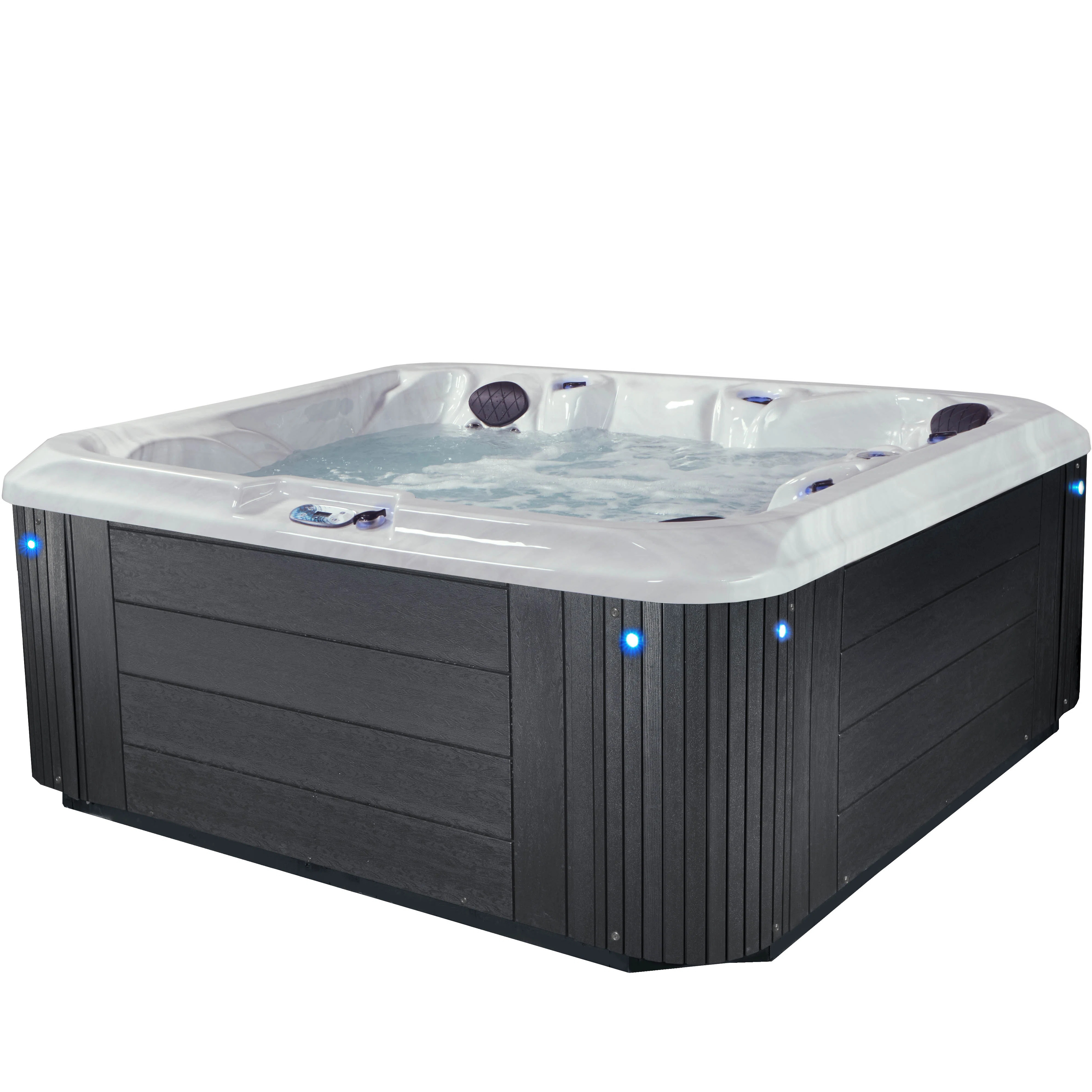 Grand Banks™ 5-Person 81-Jet Acrylic Lounger Hot Tub Spa, Stainless Steel Heater and Ozonator, ... | Wayfair North America