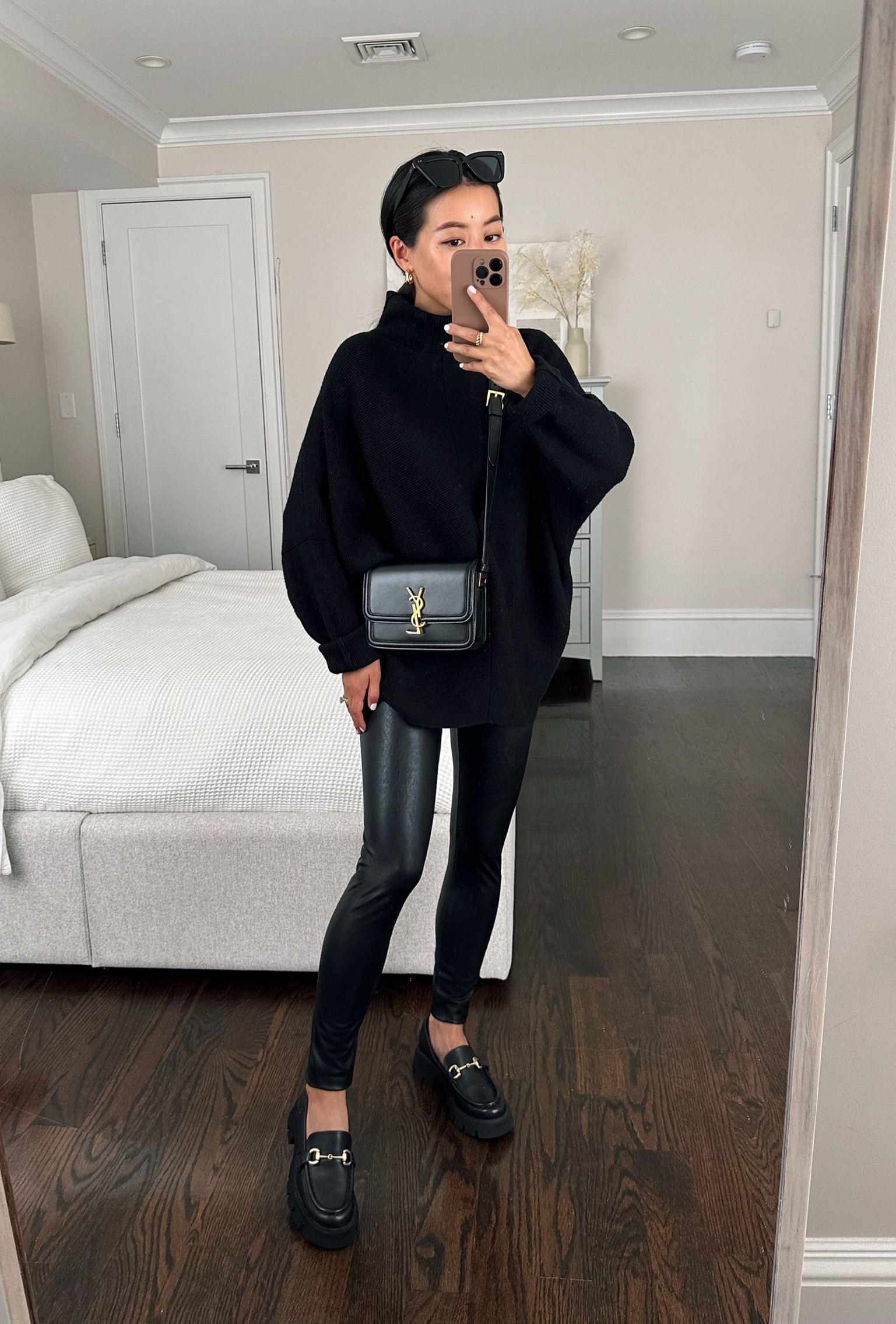 •BCBG loafers sz 5 - love the look! I’m usually between 5 or 5.5 and the 5 fit me with my no show socks - at most they run a tiny bit to half size big for me. If you prefer a more classic loafer I also linked my flat classic Sam Edelman loafers

•Amazon tunic XS - got this a few years ago to throw on over leggings. Note very big and oversized fit on petites! Also linked the Free People one included in NSale (also very big on petites!) 

•Commando leggings XS - runs snug and high rise with holding power 

•YSL bag 

•$15 sunglasses

#petite fall outfit ideas black tunic sweater 

#LTKxNSale #LTKshoecrush #LTKstyletip