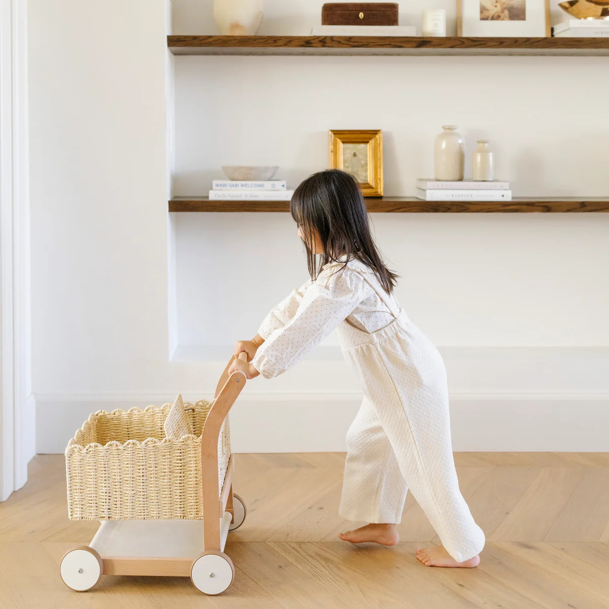 Gathre Toddler Shopping Cart | Wooden with Woven Paper | Gathre