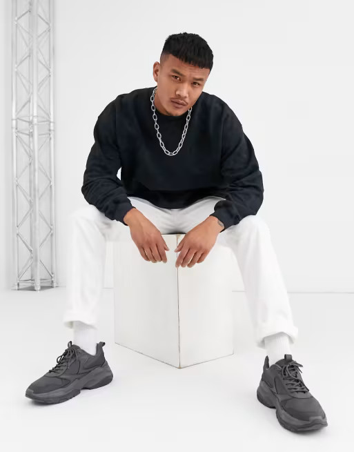 Reclaimed Vintage Inspired – Oversize-Sweatshirt in verwaschenem Schwarz | ASOS (Global)