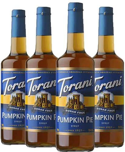 Torani Sugar-Free Syrup, Pumpkin Pie, 25.4 Fl Oz Bottle (Pack of 4) | Amazon (US)