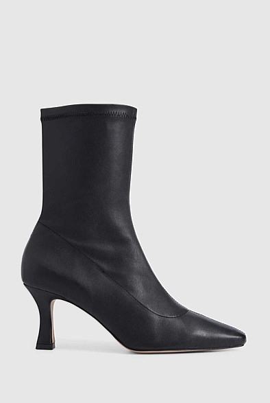 Sybil Stretch Leather Boot | Witchery