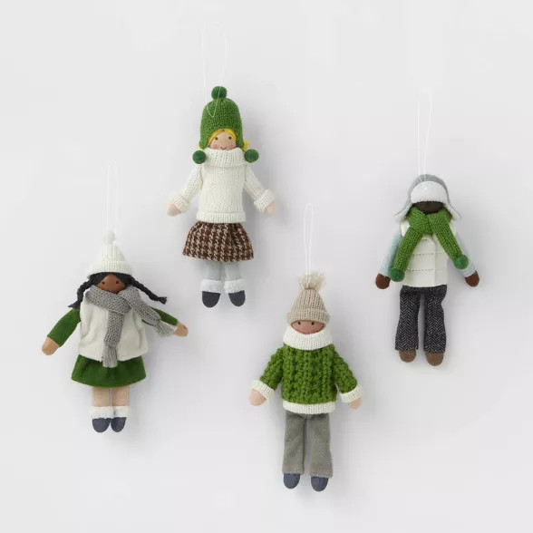 4pk Snowkids Christmas Tree Ornaments - Wondershop™ | Target