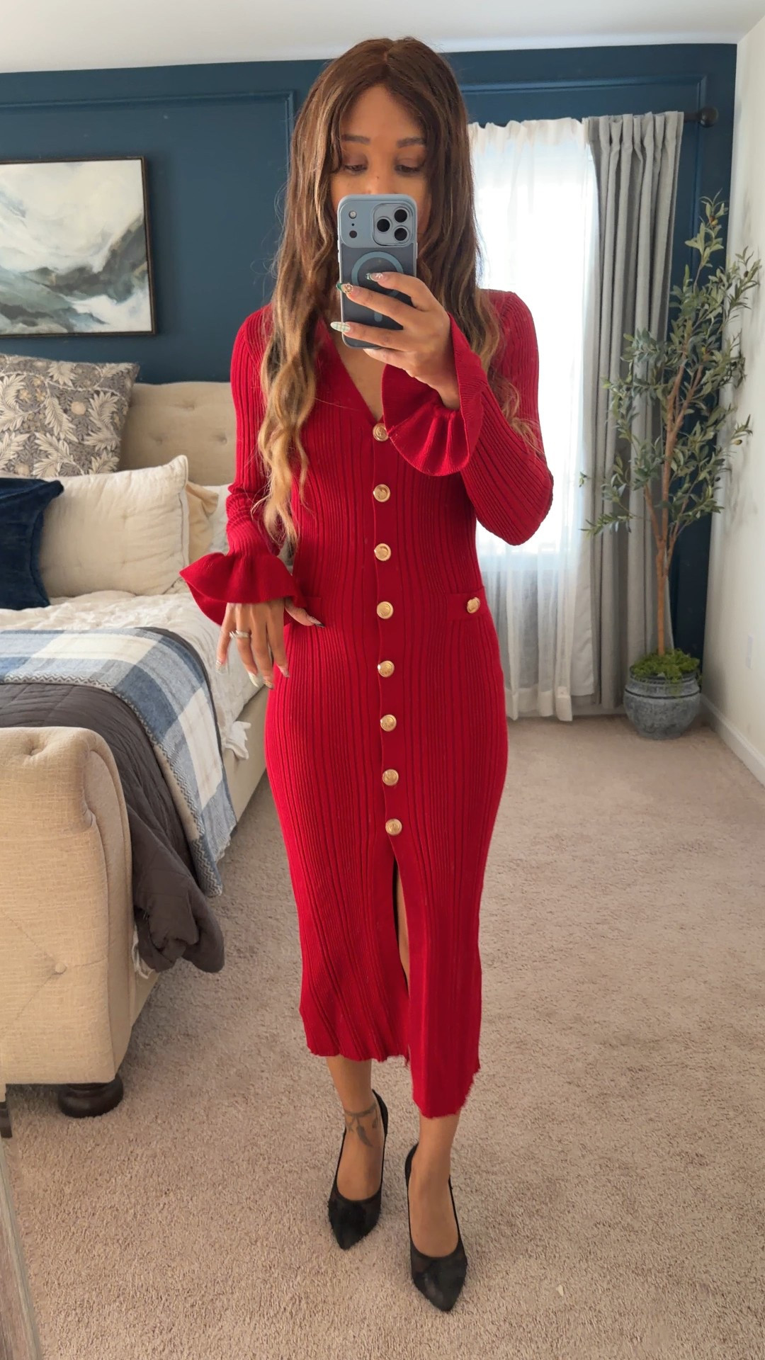 Holiday dress | red dress | sweater dress | winter dress | lulus 

#LTKootd #LTKFindsUnder100 #LTKHoliday