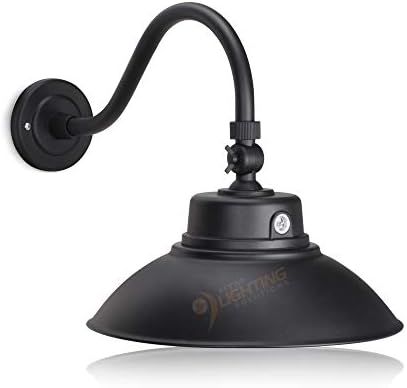 14in. Black Gooseneck Barn Light LED Fixture for Indoor/Outdoor Use – Photocell Included - Swiv... | Amazon (US)
