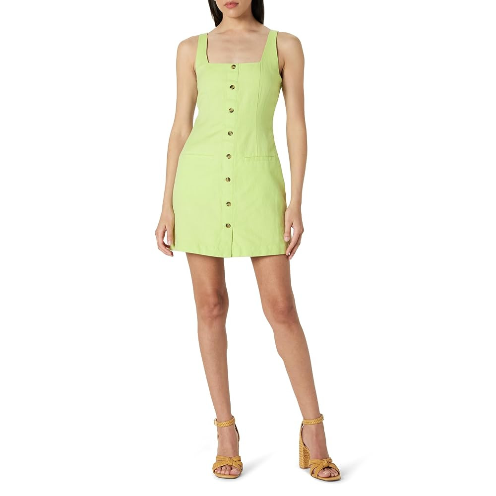 The Drop Women's Plus Size Amira Button Down Linen Mini Dress | Amazon (US)